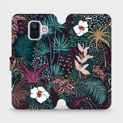 Pouzdro Mobiwear Flip Samsung Galaxy A6 2018 - VP13S Temná flóra – Zbozi.Blesk.cz