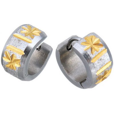 Kroužkové náušnice diamantový povrch z chirurgické oceli VL 013 – Sleviste.cz