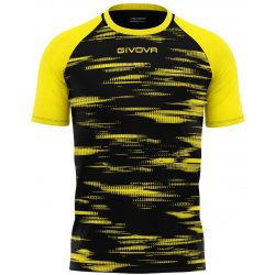 Givova Sportovní triko Pixel black-yellow žlutá