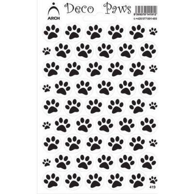 Deco Dekorační tlapky Paws černobílé