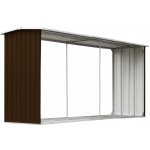 Zahradní kůlna Hendy na dříví hnědá 330x92x153 cm – Hledejceny.cz