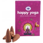 Green Tree Vonné kužely Tekoucí dým Happy Yoga 12 ks – Zboží Mobilmania
