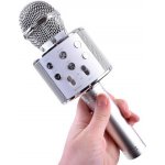 Bezdrátový karaoke mikrofon s reproduktorem stříbrná – Hledejceny.cz