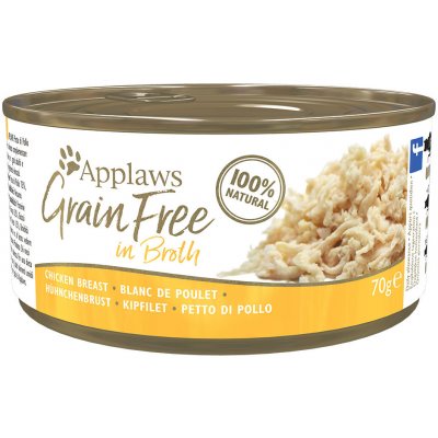 Applaws Grainfree kuřecí prsa ve vývaru 24 x 70 g – Zboží Mobilmania