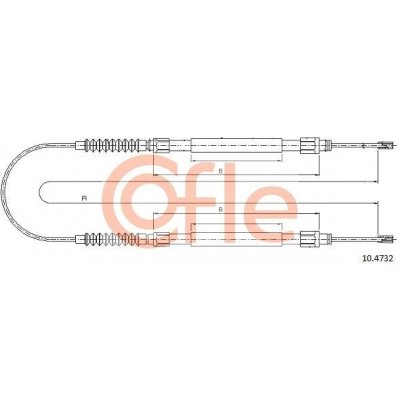Tažné lanko, parkovací brzda COFLE 10.4732 (104732)