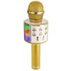 Karaoke MAX KM15G Karaoke mikrofon s reproduktorem LED BT a MP3 zlatý