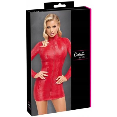Šaty Cottelli party body 1 červená – Zboží Dáma