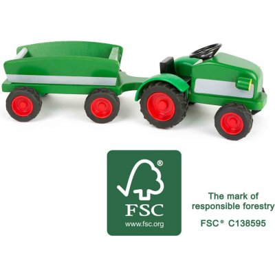 Small Foot Dřevěný traktor s vlečkou zelená – Zboží Mobilmania