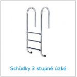 HANSCRAFT žebřík Muro Slim 3 stupně (AISI-304) – HobbyKompas.cz
