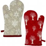 HOME ELEMENTS Kuchyňská chňapka s magnetem Červené Vánoce 18 x 32 cm – Zboží Dáma