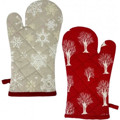 HOME ELEMENTS Kuchyňská chňapka s magnetem Červené Vánoce 18 x 32 cm – Zboží Dáma
