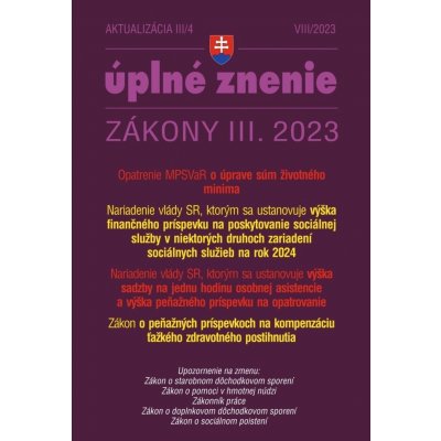 Aktualizácia III/4 - Úprava životného minima - Poradca s.r.o. – Zboží Mobilmania