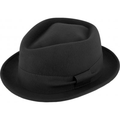 Fiebig Headwear since 1903 Trilby Diamond Woolfelt černý s černou stuhou – Zbozi.Blesk.cz