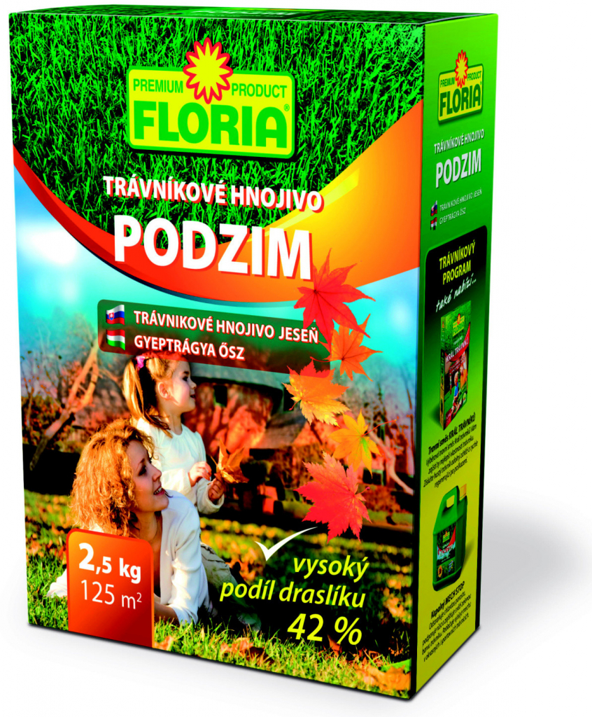 Agro Floria podzimní trávníkové hnojivo 2.5 kg