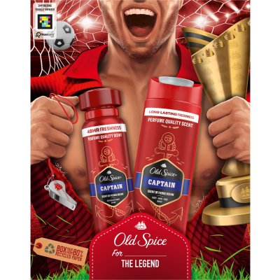 Old Spice Captain deo sprej 150 ml + sprchový gel 250 ml dárkové balení – Zboží Dáma
