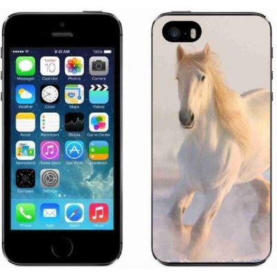 Pouzdro mmCase Gelové iPhone SE 2016 - kůň ve sněhu – Zboží Mobilmania