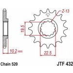 JT Sprockets JTF 432-15 – Hledejceny.cz