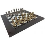 Šachový set č.111 - kovové staunton, lakovaná šachovnice – Zboží Dáma
