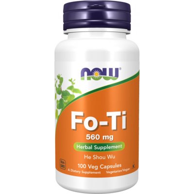 NOW FOODS Fo-Ti He-Shou-Wu, Rdesno mnohokvěté, 560 mg, 100 rostlinných kapslí