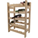 Krušnohorský nábytek Dřevěný stojan na víno V4X5 44 x 75 x 25 cm borovice – Zboží Dáma