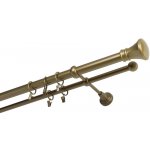 HEBR Garnýž Žezlo antická zlatá dvojitá 320 cm – HobbyKompas.cz