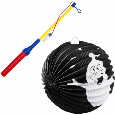 Lampion Halloween koule se svítící hůlkou 39 cm – Hledejceny.cz