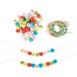 Small Foot Dřevěné barevné navlékací korálky písmenkové – Zboží Dáma