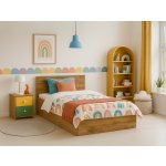 Textilomanie Sofia dub artisan s laťkovým roštem bez matrace – Zboží Mobilmania