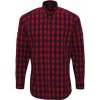 Pánská Košile Premier Workwear pánská bavlněná košile s dlouhým rukávem PR250 red