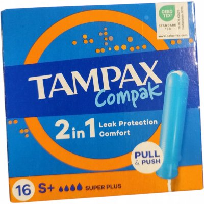 Tampax Compak Super Plus dámské tampony s aplikátorem 16 ks – Sleviste.cz