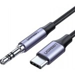 Ugreen AV143 mini jack 3,5 mm AUX na USB-C, 1m, šedý – Zboží Živě