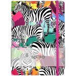 Spoko zápisník, JungleII zebra A5, 75 g, 96 listů linkovaný – Zboží Dáma