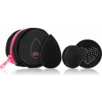 Beautyblender Besties Beautyblender Pro houbička na make-up 1 ks + Solid Charcoal tuhý čistič na make-up houbičky a štětce 16 g + Siilicone Scrub Mat Silicone Scrub Mat silikonová pomůcka na čištění