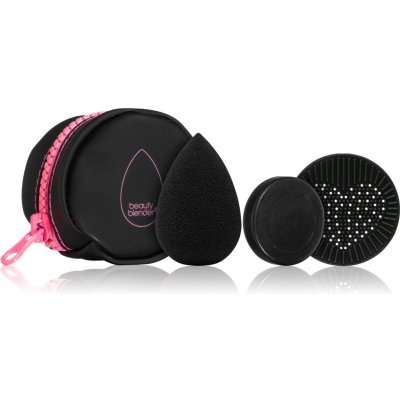 Beautyblender Besties Beautyblender Pro houbička na make-up 1 ks + Solid Charcoal tuhý čistič na make-up houbičky a štětce 16 g + Siilicone Scrub Mat Silicone Scrub Mat silikonová pomůcka na čištění – Zbozi.Blesk.cz