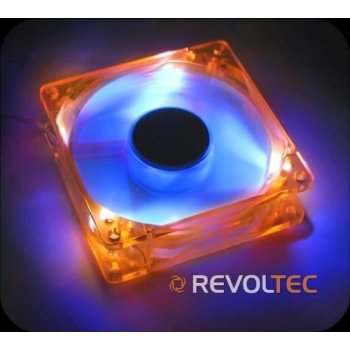 Revoltec UV LED-Fan, Chassis Orange / Blades blue