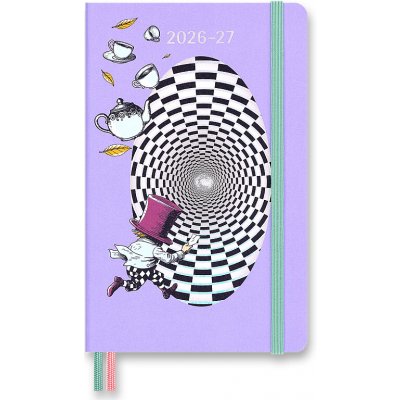 Moleskine Alice in Wonderland A5 týdenní 2026-27 fialový – Zboží Živě