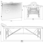 Movit M01332 přenosné masážní lehátko černé 184 x 70 cm – Hledejceny.cz