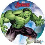 Jedlý tisk AVENGERS - HULK ● materiál: JEDLÝ PAPÍR Ⓜ️, ● velikost: 6cm (12 ks / A4) ☝ – Sleviste.cz