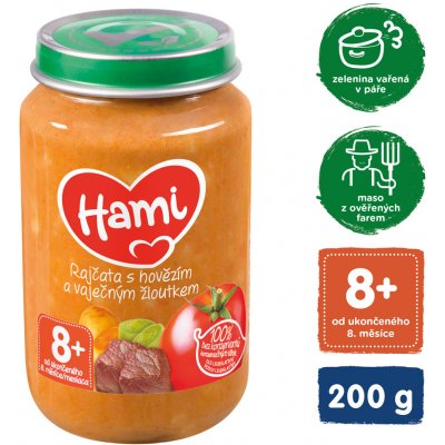 Hami Rajčata s hovězím a vaječným žloutkem 200 g – Zboží Dáma