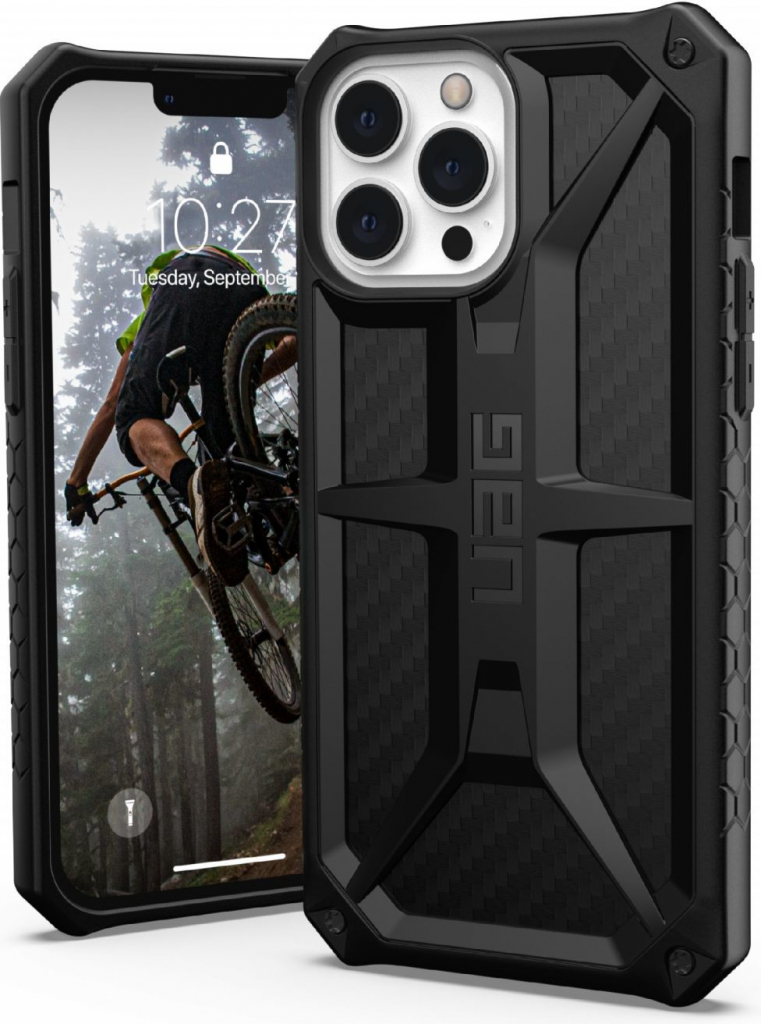 Pouzdro UAG Monarch iPhone 13 Pro Max carbon fiber