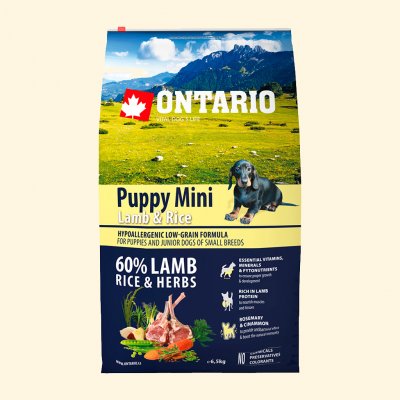 Ontario Puppy Mini Lamb & Rice 6,5 kg – Hledejceny.cz