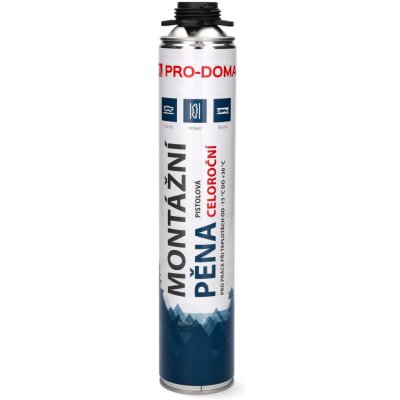 PRO-DOMA Pěna montážní pistolová celoroční 750 ml – Sleviste.cz
