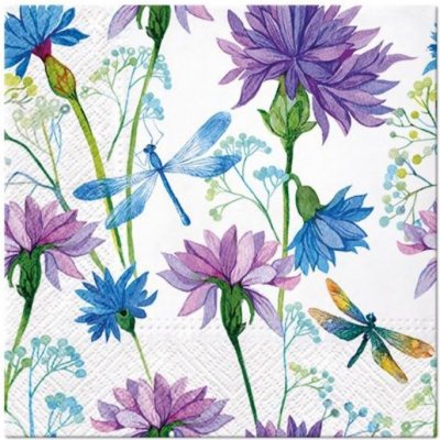 Ubrousky na dekupáž Flower with Dragonfly – Zboží Dáma