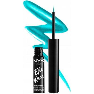 NYX Professional Makeup Epic Wear Metallic Liquid Liner dlouhotrvající gelové oční linky 06 Teal Metal 3,5 ml – Sleviste.cz