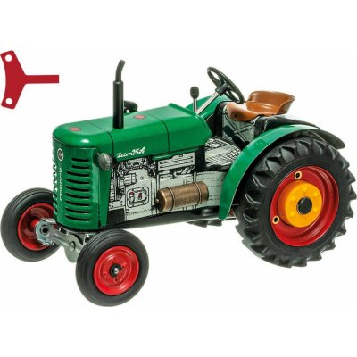 Kovap Traktor Zetor 25A zelený na klíček kov 15cm 125 v krabičce