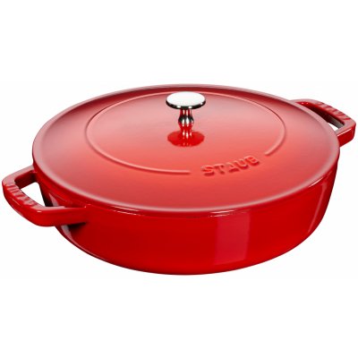 Staub Stewing červená litinová pánev s poklicí 28 cm – Zboží Mobilmania