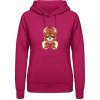 Dámská mikina s potiskem AWDis Hoodie mikina Design Pivní Viking Svůdná růžová