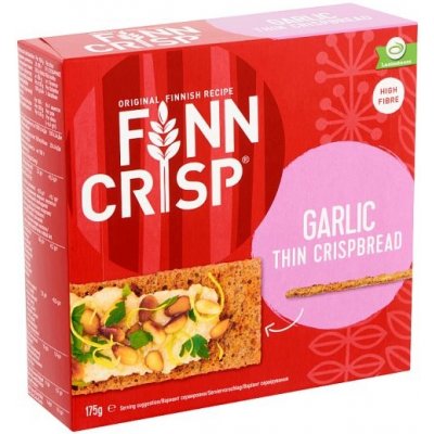 Finn Crisp Křehké plátky žitné s česnekem 175 g