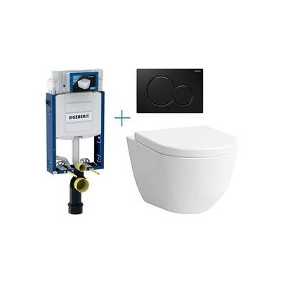 Geberit Kombifix Eco tlačítko Sigma01 černá WC Laufen Pro + sedátko 110.302.00.5 BY2 – Zboží Mobilmania