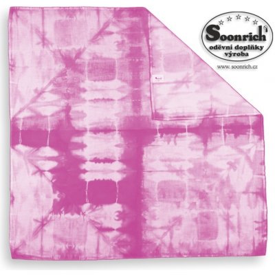 Soonrich šátek batika fialový čtyřcípý bsb016 – Zboží Mobilmania